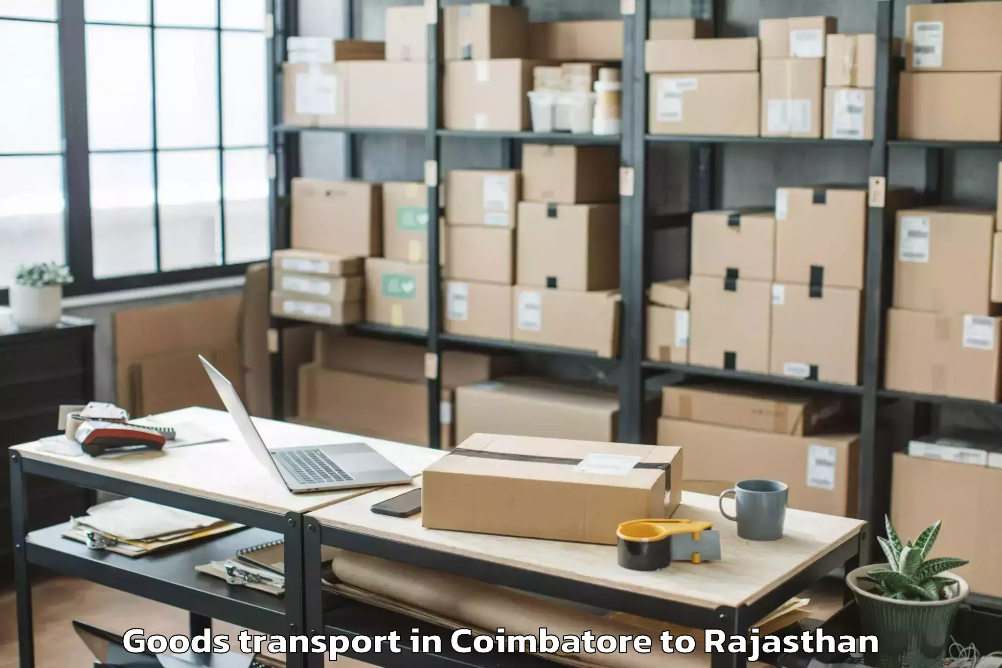 Expert Coimbatore to Jecrc University Jaipur Goods Transport